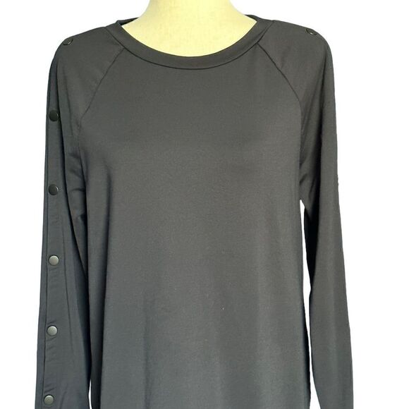 Athleta Black Snappy Sweatshirt  Dress | Size S - Picture 8 of 11
